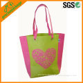 Lady's fashion recycle colorful non woven shopping bag with metal eyelet(PRA-830)